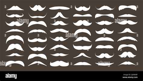 Various Mustache Collection Vintage Retro Mustaches Facial Hair