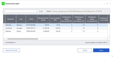 KIP Generowanie informacji o wpłatach PPK dla instytucji finansowej