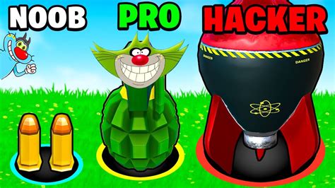 Noob Vs Pro Vs Hacker Vs In Attack Hole With Oggy And Jack Rock