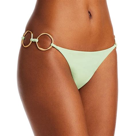 Cult Gaia Womens Zoey Shimmer Embellished Bikini Swim Bottom Separates