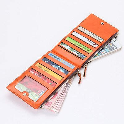 Women S Bifold Leather Credit Card Holder Billfold Wallet Purse