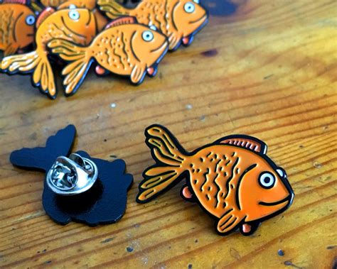 Goldfish Enamel Pin Badge Brooch Lapel Pin Retro Flair