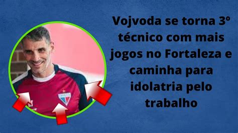 Vojvoda se torna 3º técnico mais jogos no Fortaleza e caminha para