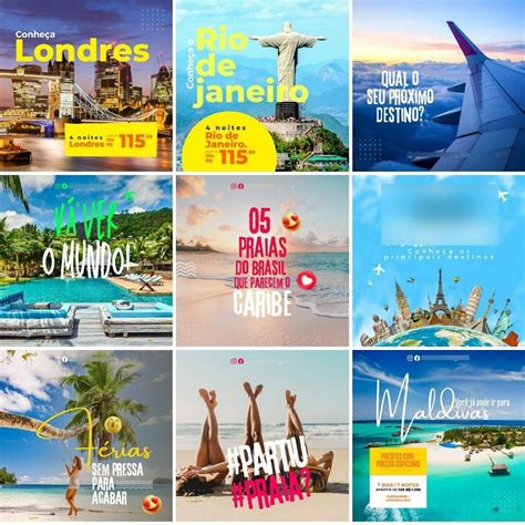 Pack Agencia De Viagens 46 Templates Editaveis Para Canva