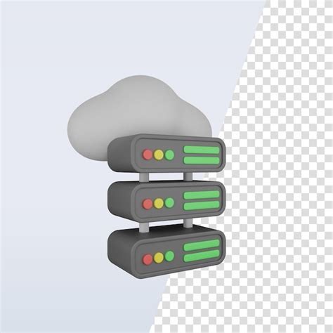 Nube De Iconos 3d Y Base De Datos Del Servidor Archivo PSD Premium