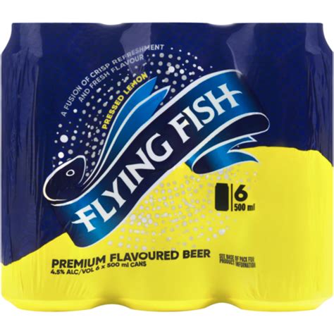 Flying Fish Pressed Lemon Flavoured Beer Cans 6 x 500ml | Beer | Beer & Cider | Drinks | Checkers ZA