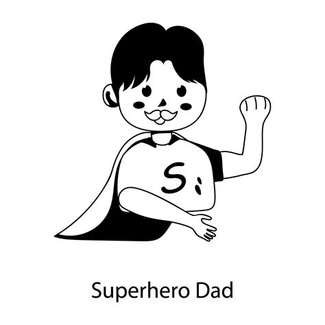 Trendy Superhero Dad 36344889 Vector Art at Vecteezy