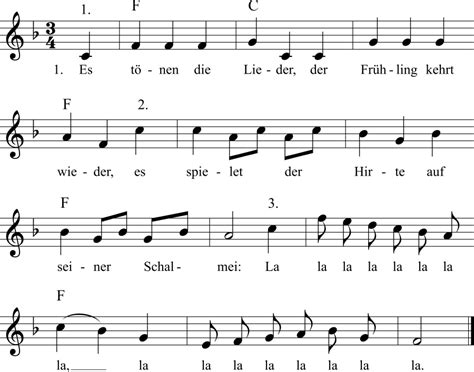 Es tönen Lieder Noten Liedtext MIDI Akkorde