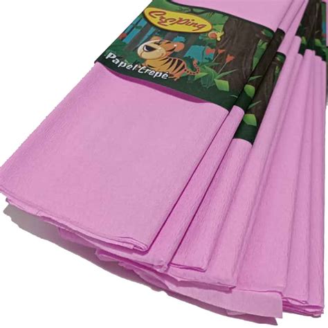 Papel Crepe Creping Rosa Bebe X U C Distribuidora La Colo