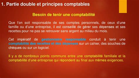 1 Partie Double Et Principes Comptables Ppt Télécharger