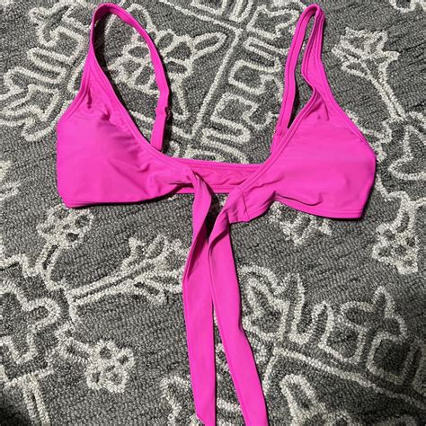 ASOS South Beach Pink Front Tie Bikini Top Never Depop