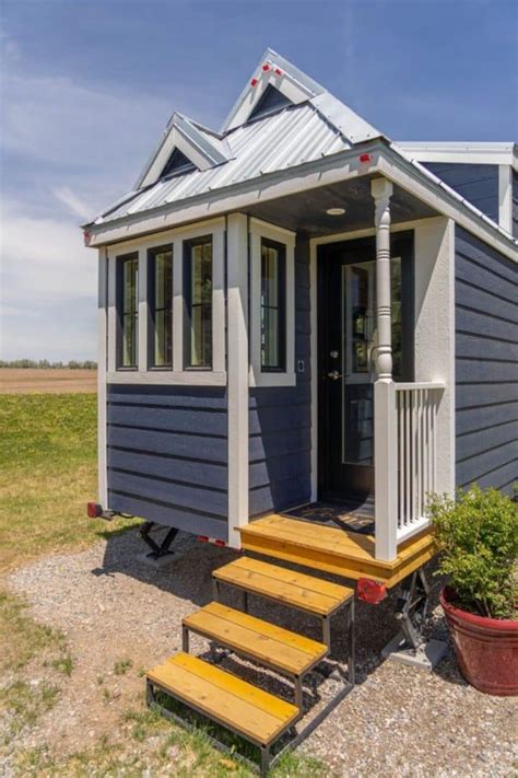 Tiny Home Has Main Floor Bedroom Loft Tiny Houses