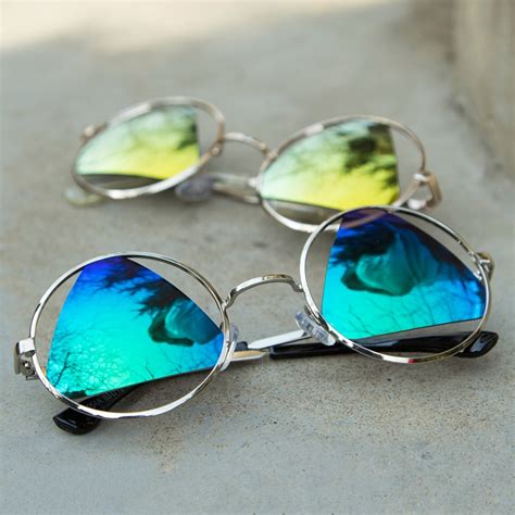 Dokly Fashion Triangle Lens Vintage Round Sunglasses Women Brand