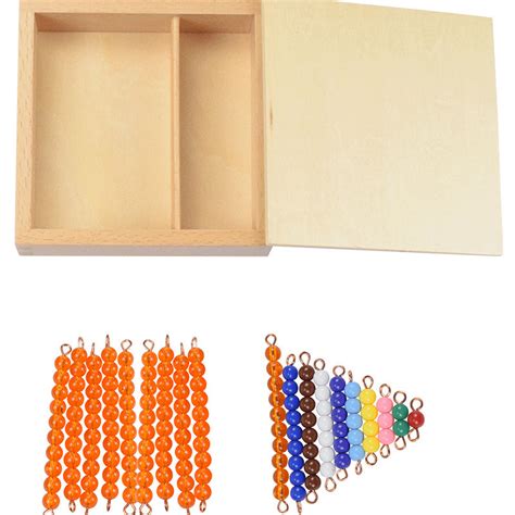 Montessori Mathematics Tens Beads Counting 1s And 10s Or 1 To 10 Bars