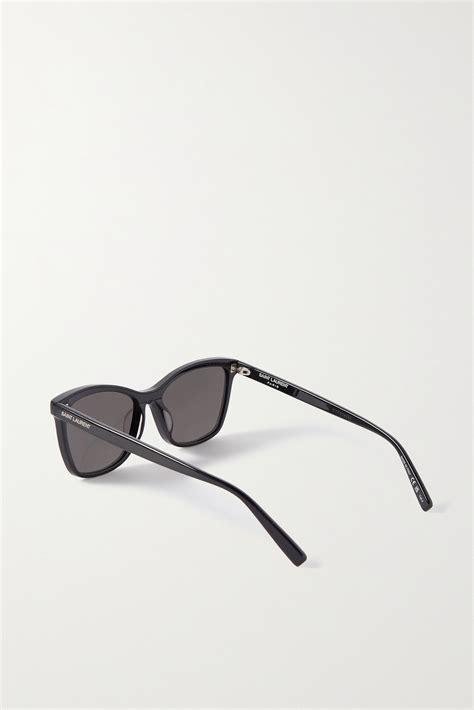 Saint Laurent Square Frame Acetate Sunglasses In Black Modesens