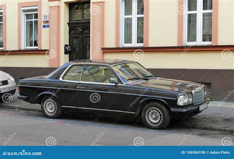 Classic Vintage Mercedes Benz W123 Coupe Two Doors Parked Editorial ...