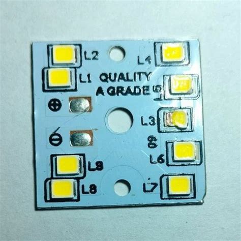 Square W A Grade Mcpcb Bulb Plate Cool White K At Rs Piece