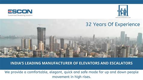 Esconelevator Customized Elevatoring Solutions With Years Of