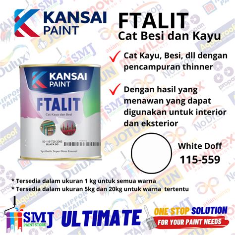 Jual Cat Minyak Besi Kayu KANSAI FTALIT 559 Putih White Doff 1kg