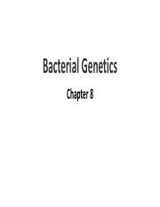 Ch8 Bacterial Genetics Pdf Bacterial Genetics Chapter 8 Genotype