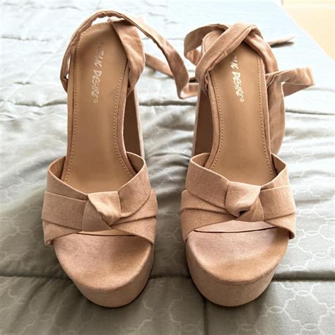 Nude Platform Wrap Around Heels Ive Never Worn Them Depop