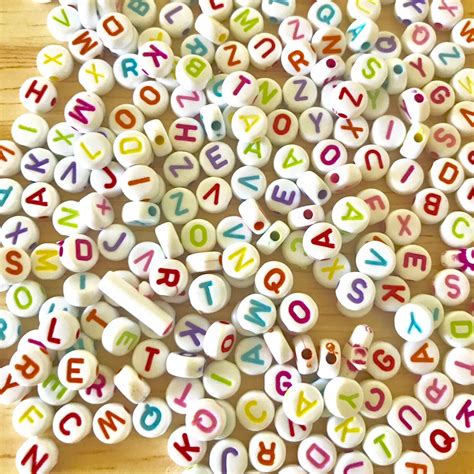 500PCS/6mm Alphabet Beads Letter Beads Round A-Z Assorted | Etsy