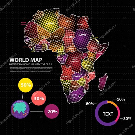 Plantilla De Dise O De Dise O De Infograf A De Mapa Mundial Ilustraci