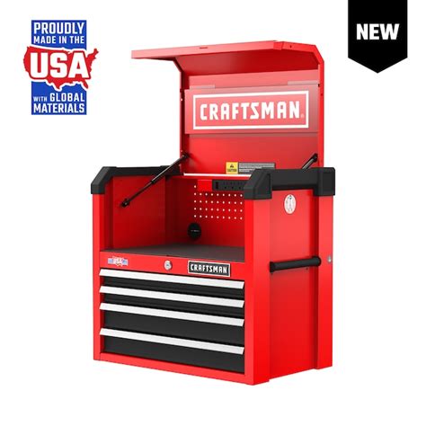 Craftsman 3 Drawer Metal Portable Chest Toolbox Red