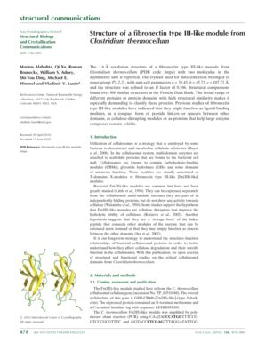 Fillable Online Bioenergycenter Structure Of A Fibronectin Type Iii