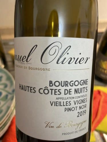 2019 Manuel Olivier Vieilles Vignes Bourgogne Hautes Côtes de Nuits