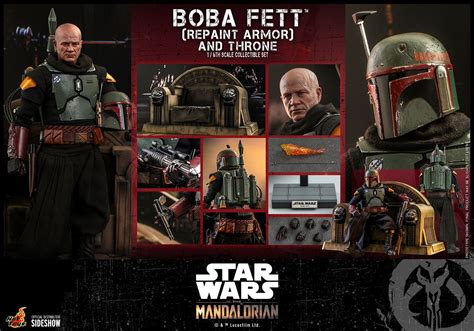 Hot Toys Boba Fett Repaint Armor And Throne Sixth Scale Figure Set Boba Fett Hot Toys Star