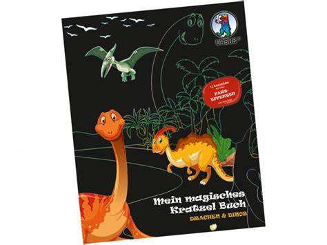 URSUS Mein Magisches Kratzel Buch Drachen Dinos