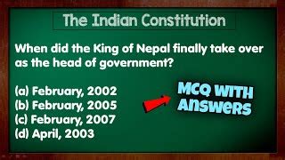 Class Civics Chapter The Indian Constitution Mcq Wi Doovi