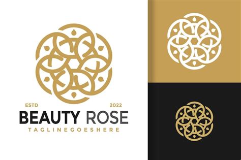 Premium Vector Letter A Beauty Rose Linear Logo Design Vector