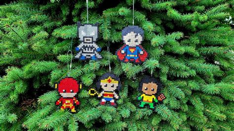 DC Justice League Christmas Tree Ornament Set - Etsy