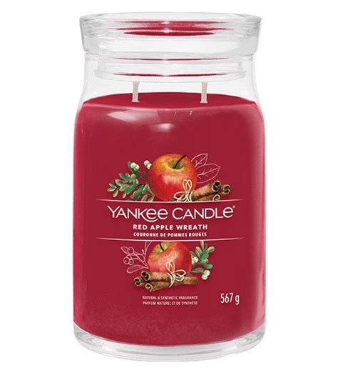 Yankee Candle Couronne De Pomme Rouge Grande Bougie Signature