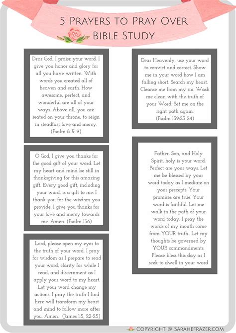 PDF 5 Prayers To Pray Over Bible Study Sarah E Frazer The Truth