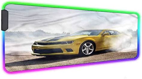 Cars Rgb Soft Gaming Mouse Pad Large Racing Sports Drifting Men