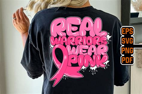 Breast Cancer Real Warriors Wear Pink Graphic By Teebundle · Creative Fabrica