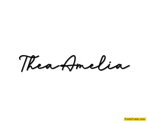 Thea Amelia Font Free Font Download Fonts Tube