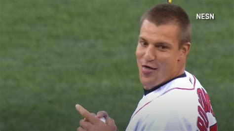 Video Remembering When Gronk Threw A Perfect First Pitch To David