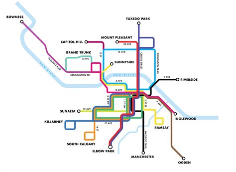 Calgary Transit Train Map