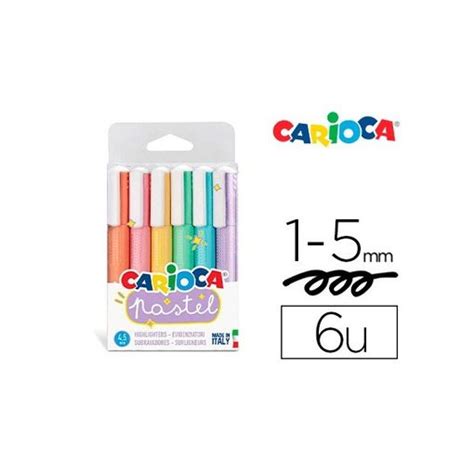 Rotulador Carioca Fluorescente Pastel Blister De Colores Surtidos Con