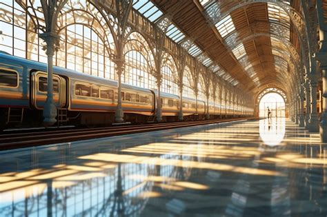 Premium Photo Train Station Traversing Parallel Dimensions Octan 00114 01