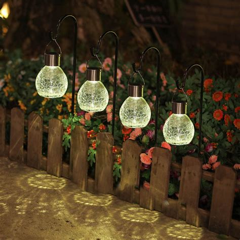 Buy Hapjoy Pack Outdoor Solar Lights Set With Shepherd Hooks Hanging