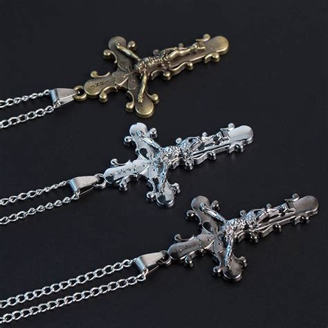 Nieuwkomers Jesus Cross Hanger Mannen Ketting Meta Grandado