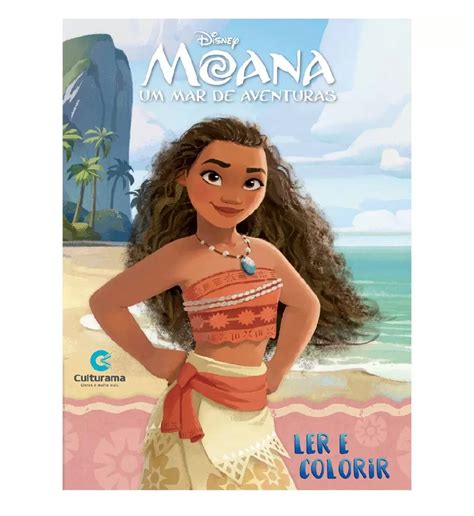 Livro Ler E Colorir Moana Um Mar De Aventuras