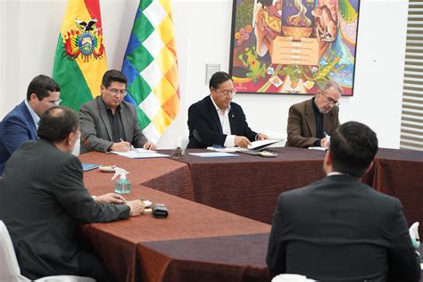 El Presidente Luis Arce Recibe A Ejecutivos De La Cainco Para Conversar