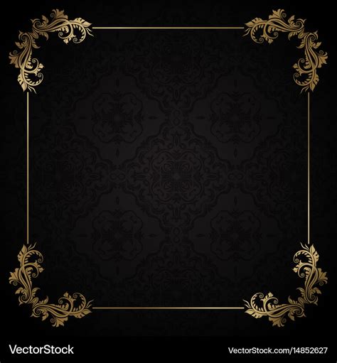 Black and gold decorative background Royalty Free Vector