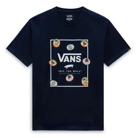 Classic Print T Shirt Blue Vans